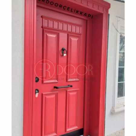 Kırımızı Göbekli Özel Ölçü Villa Giriş Kapısı ER0277