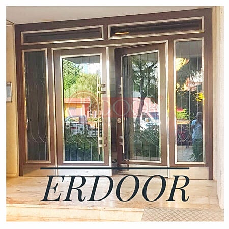 Ferforjeli Camlı Bina Giriş Kapısı ER0104