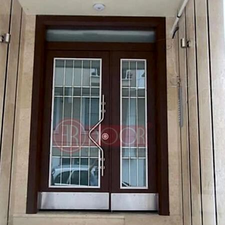 Paslanmaz V Çekme Kollu Apartman Giriş Kapısı ER0107